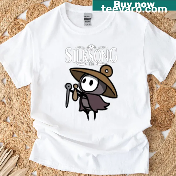 Minimalist gaming t-shirt featuring Silksong - Sherma design