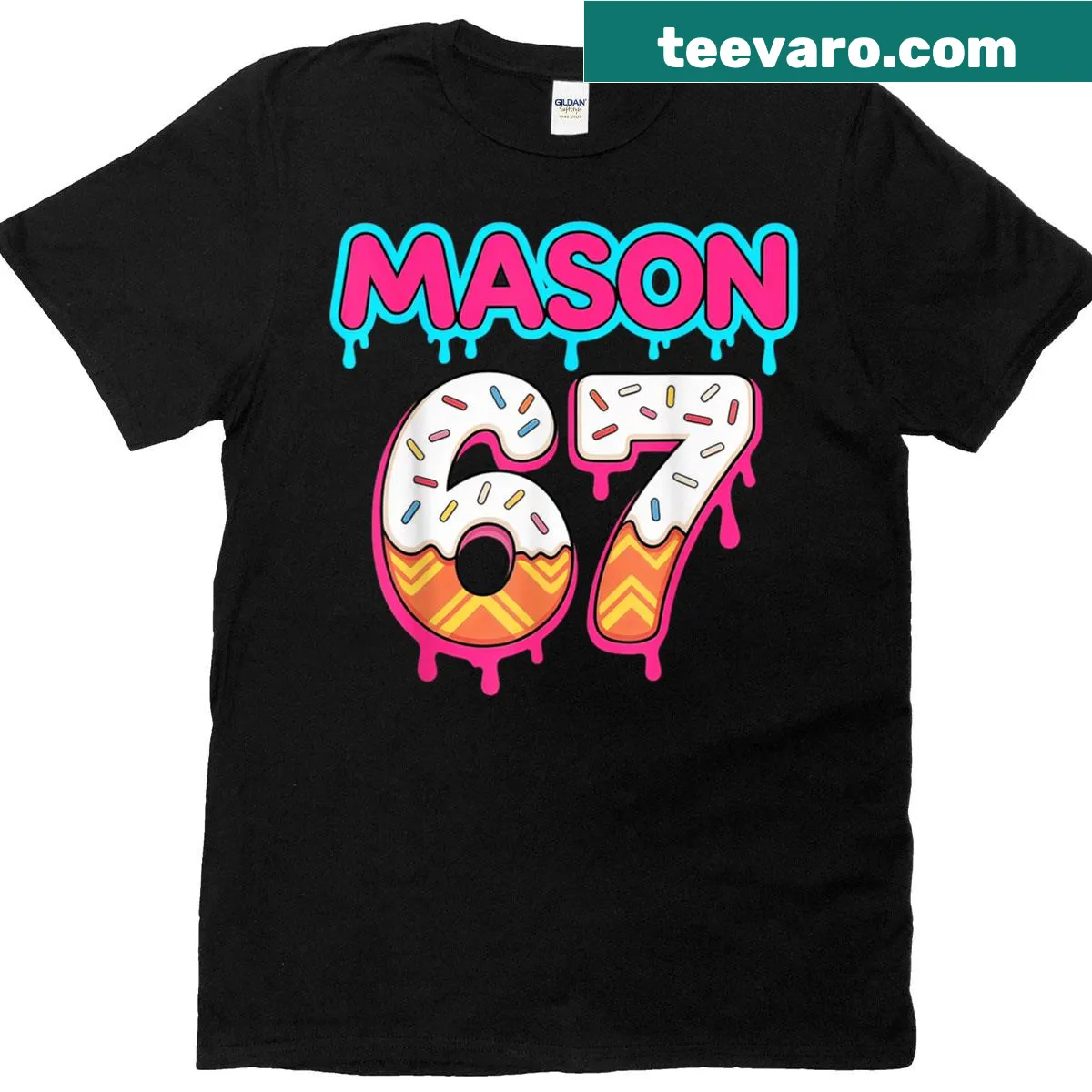 Cartoon-inspired t-shirt featuring the Ice Cream Drip meme with sporty design — on a men's t-shirt
