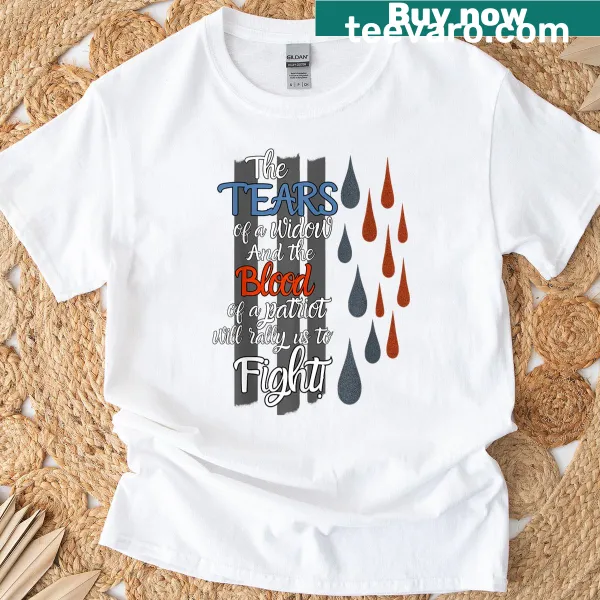 Memorial tribute t-shirt with illustration honoring patriots