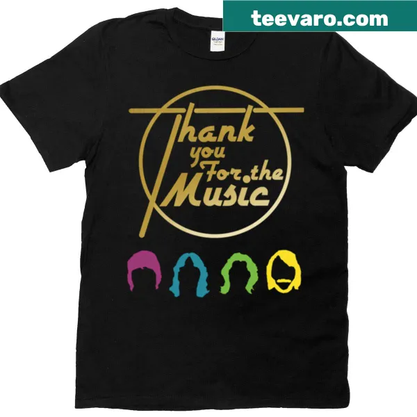 T-shirt with the phrase 'Thank You Music' in a simple design