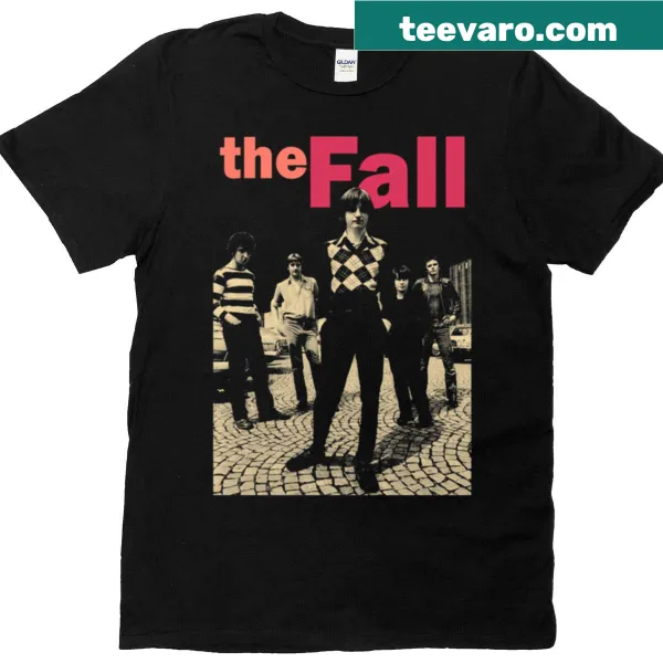 Illustrative design of The Fall band on a T-shirt