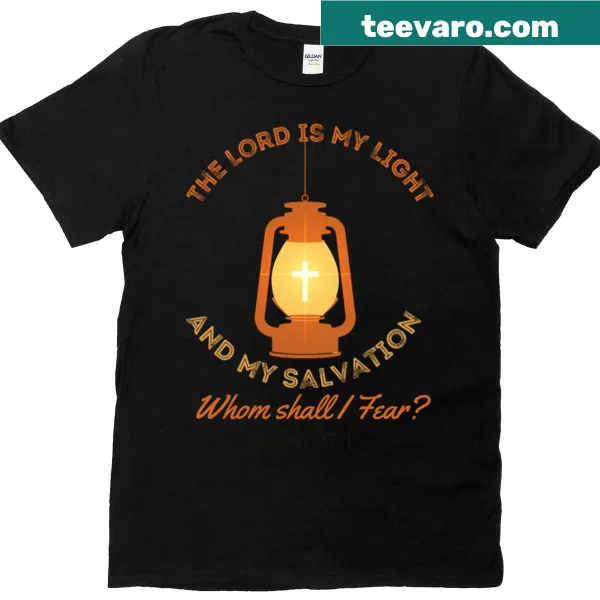 Inspirational text t-shirt featuring Psalm 271