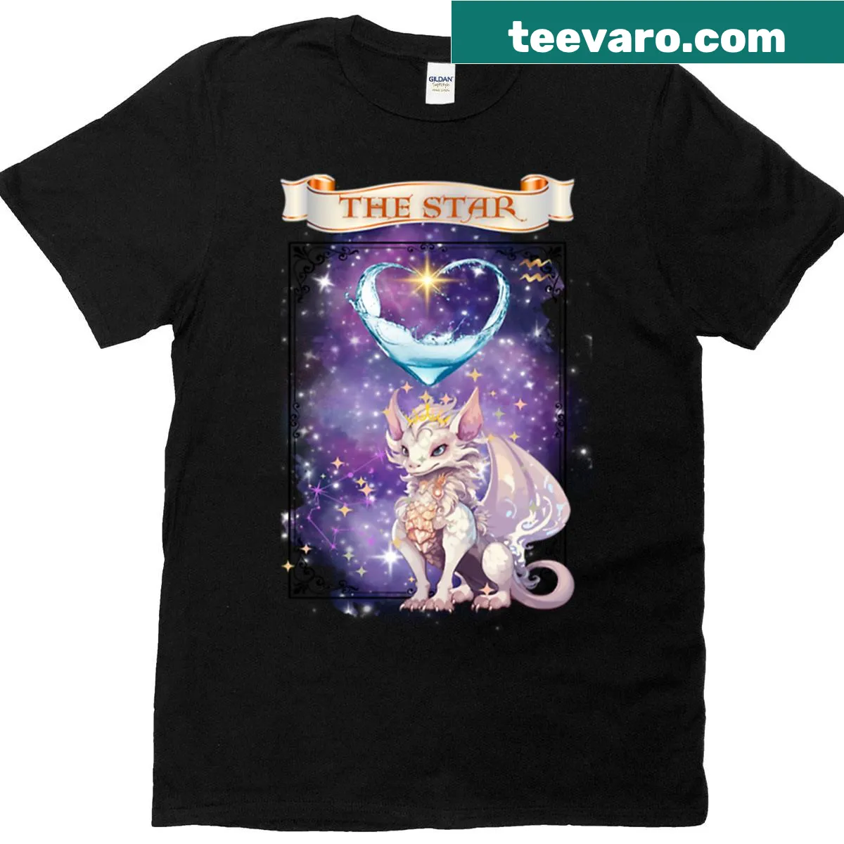 Inspirational T-shirt featuring a star graphic design — on a men's t-shirt