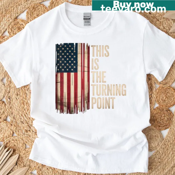 American flag graphic with a motivational quote on a t-shirt