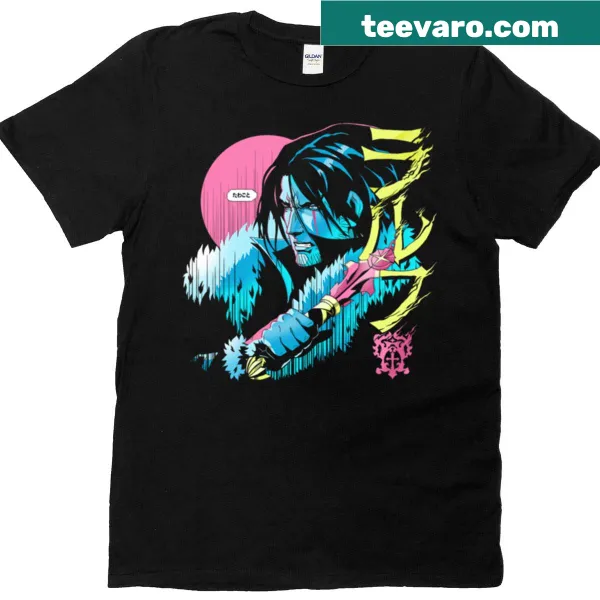 Illustrative t-shirt featuring Trevor the Hunter design by Zerobriant.