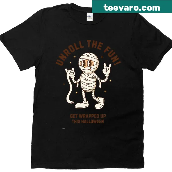 Cartoon T-shirt with a fun retro mummy design