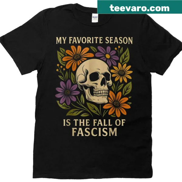 Vintage Halloween t-shirt with a political theme about fascism