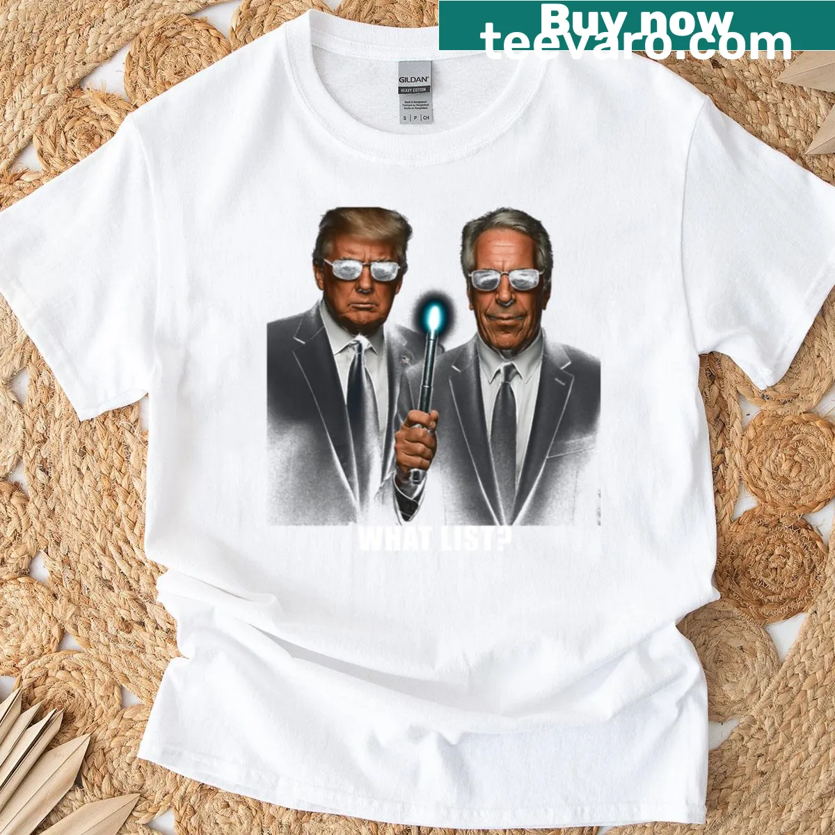 Edgy political commentary t-shirt — on a men's t-shirt