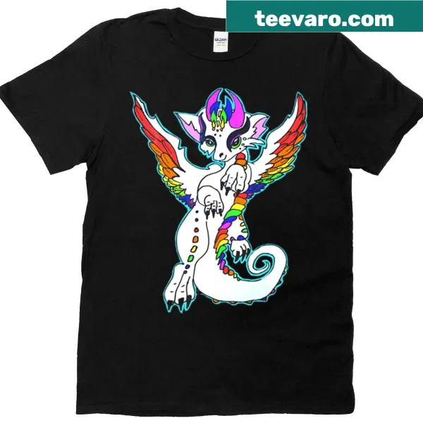 Whimsical dragon t-shirt with cartoon-style design