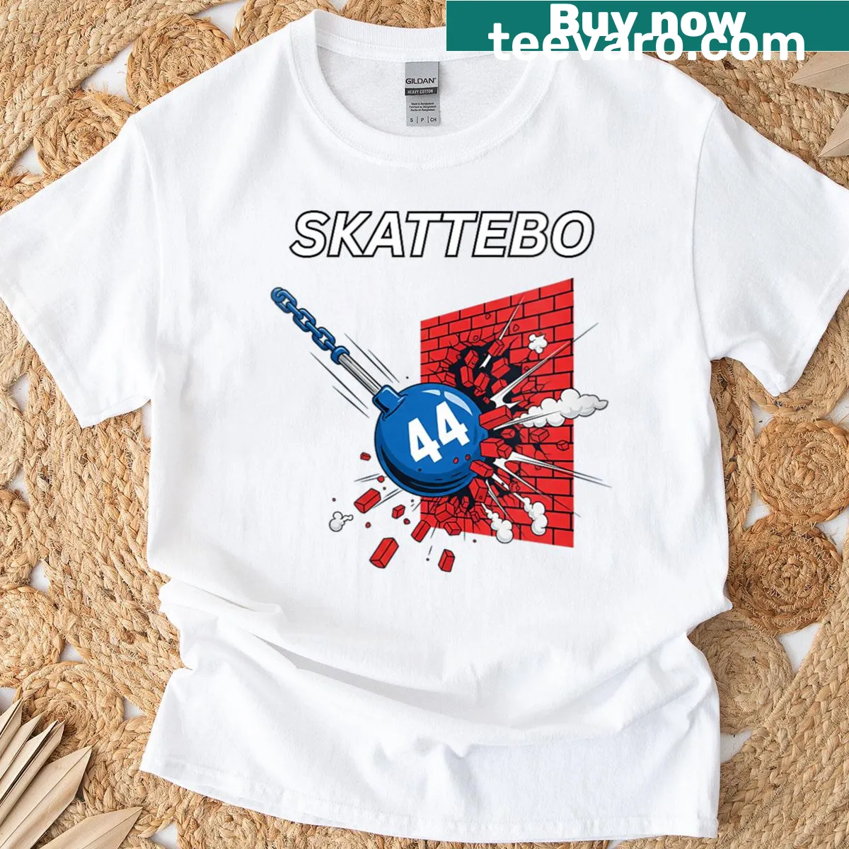 Women's T-shirt with inspirational music-themed graphic. — on a men's t-shirt