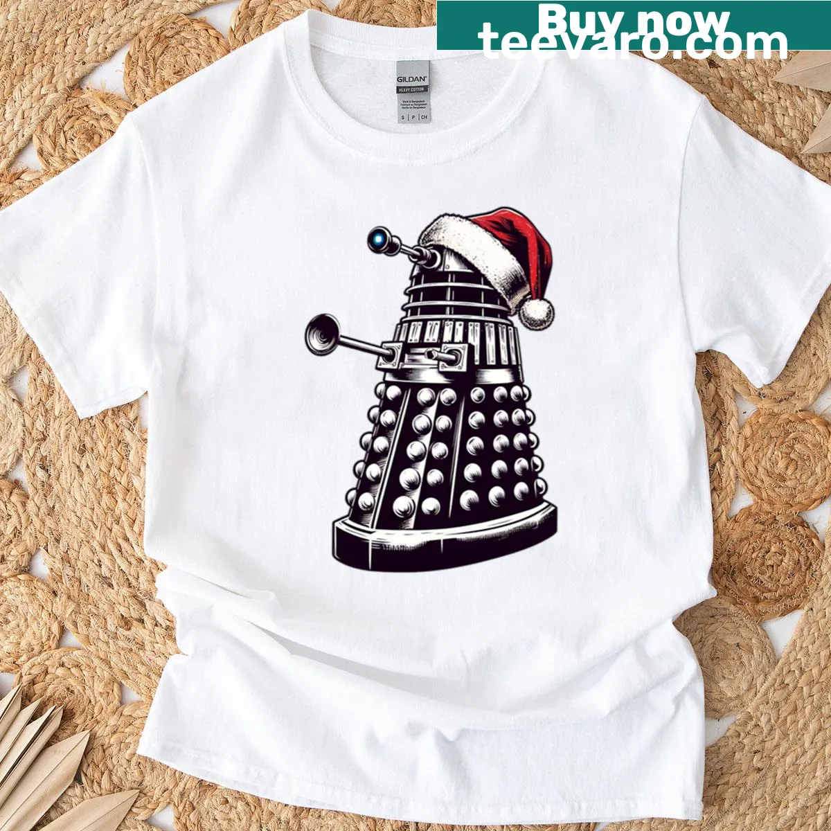 Funny parody t-shirt with extermination theme text — on a men's t-shirt