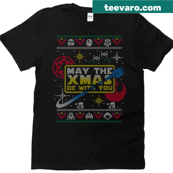 Humorous Xmas Force T-shirt with festive design