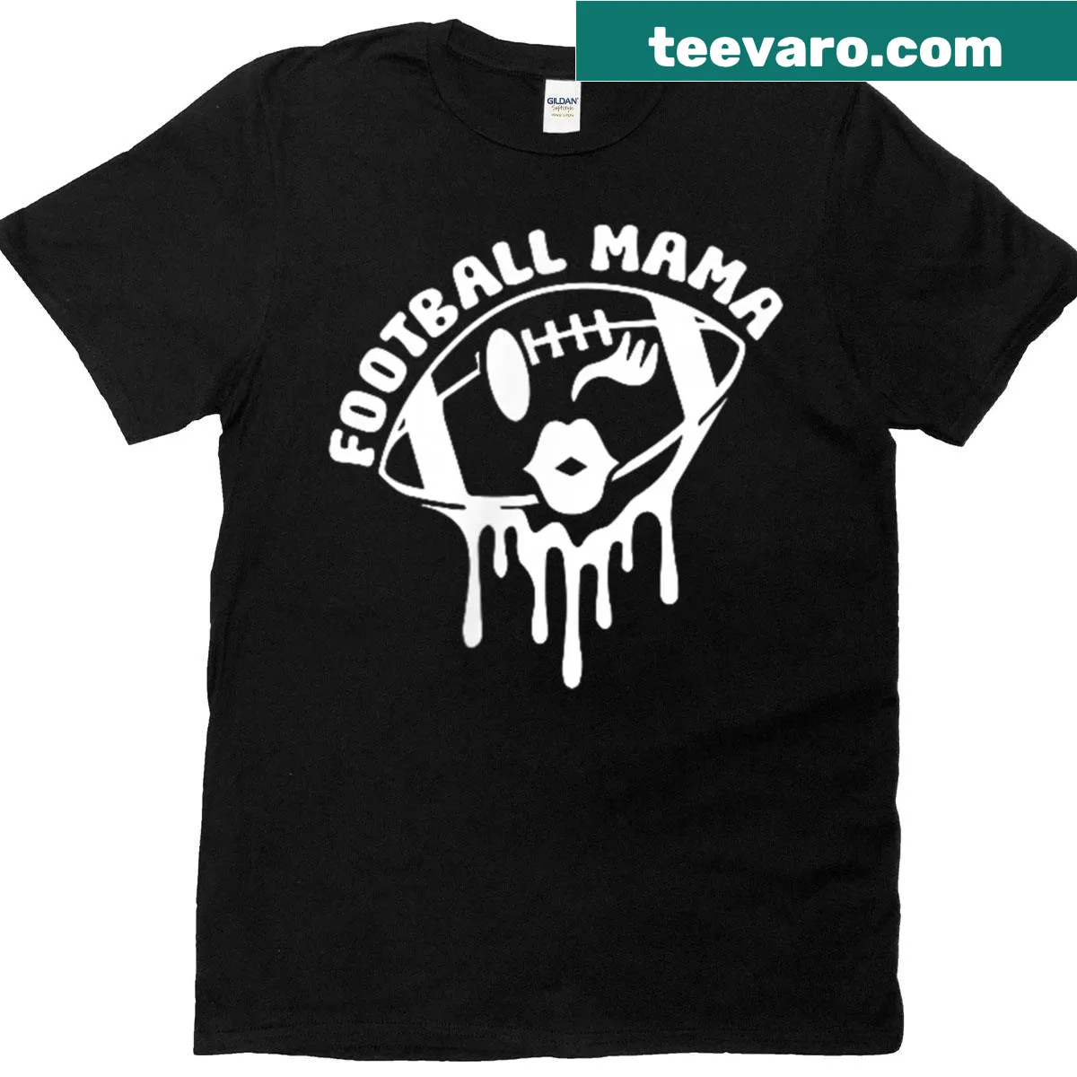 Proud typography T-shirt for a football mom with a loud mouth — on a men's t-shirt