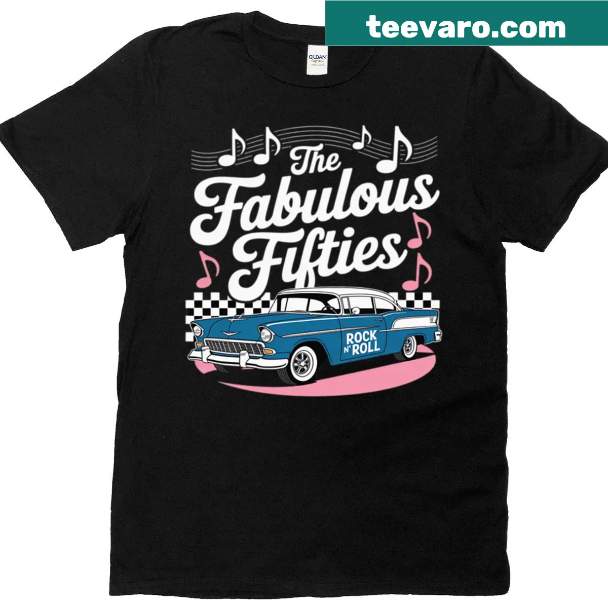 Retro 1950s dance-themed t-shirt with a vintage vibe — on a men's t-shirt