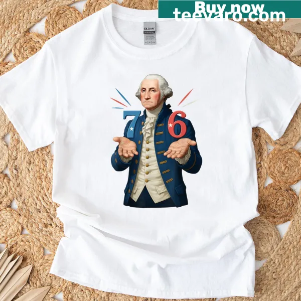 George Washington themed teacher t-shirt with educational message