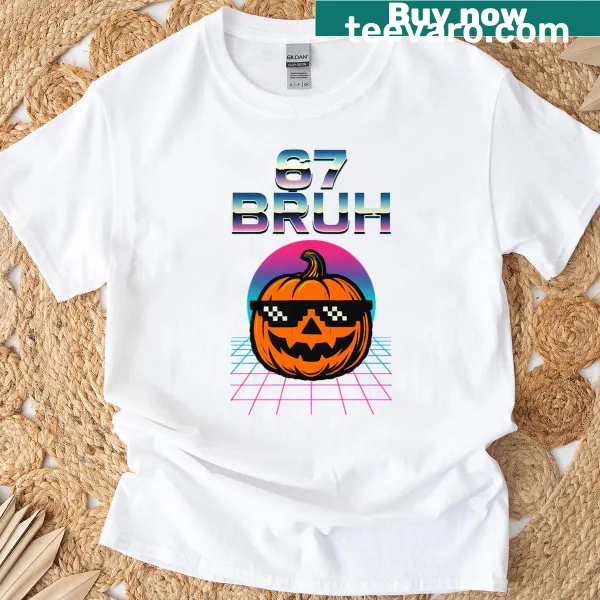Funny Halloween pumpkin T-shirt for kids with meme text