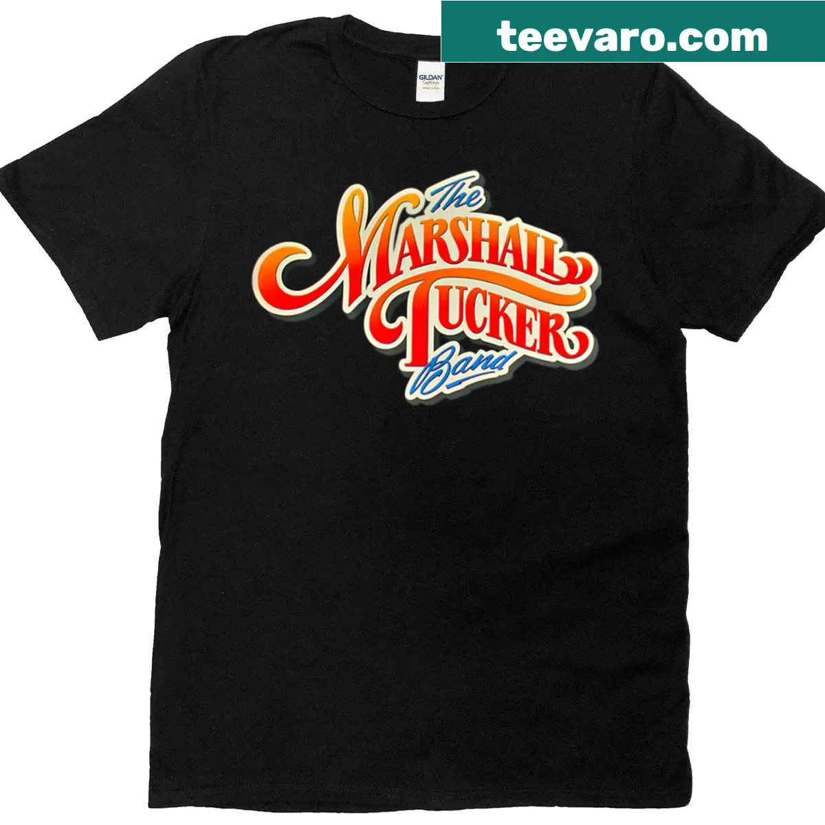 Artistic logo of a rock band music tour on T-shirt. — on a men's t-shirt