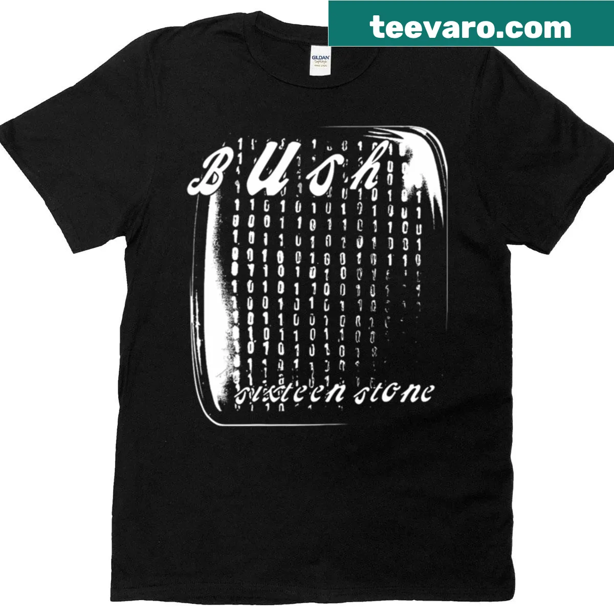 Vintage distressed 90s band tour logo t-shirt — on a men's t-shirt