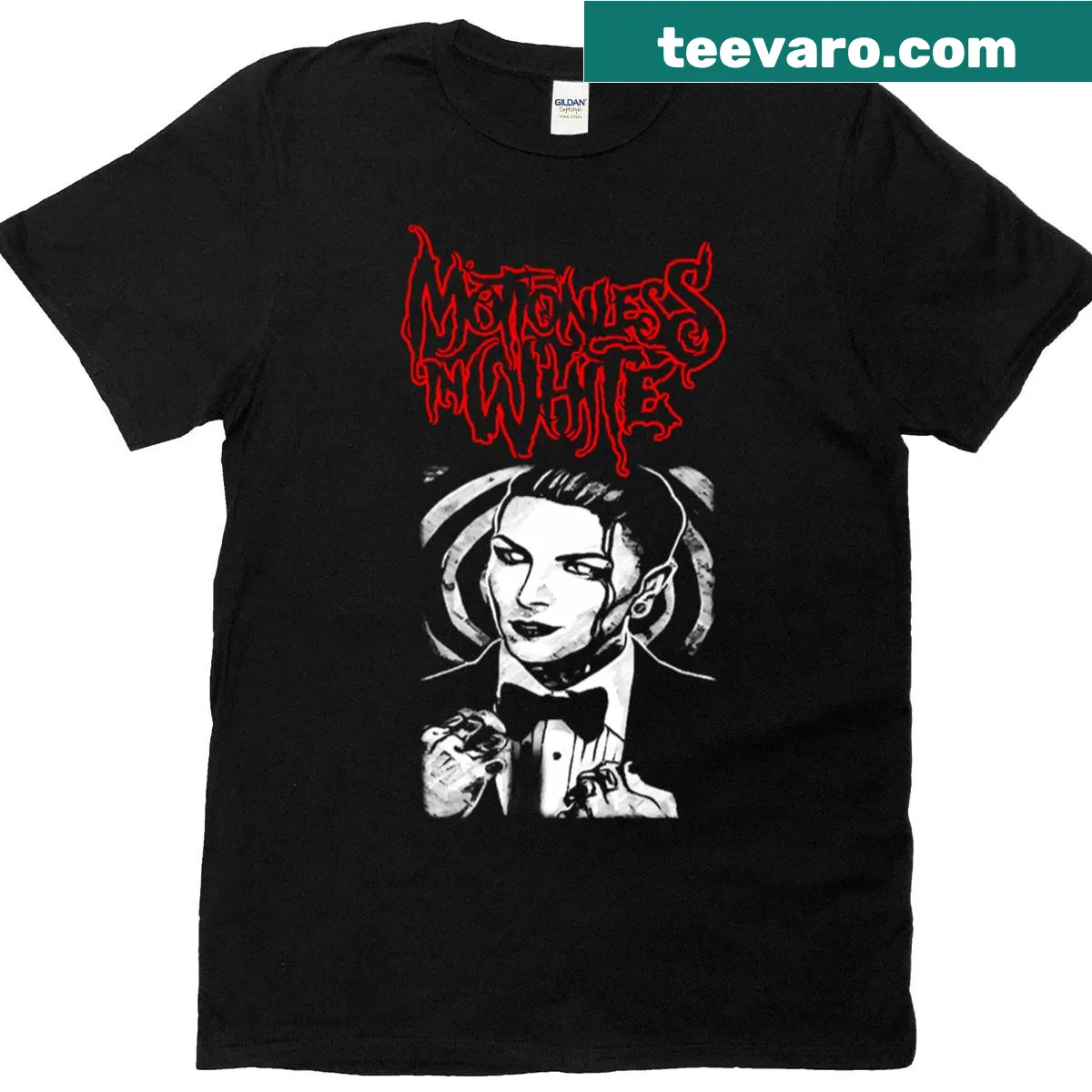 Vintage band logo t-shirt celebrating 90s music — on a men's t-shirt