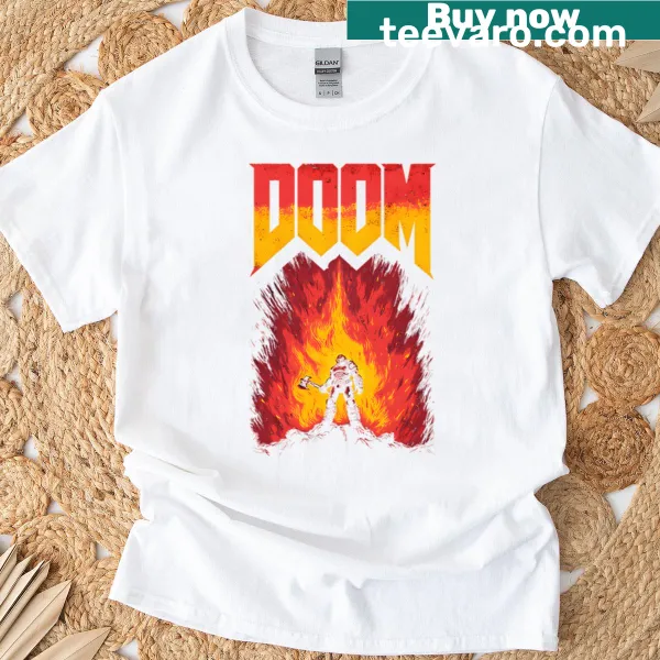 Vintage-style t-shirt with a funny demon graphic and gaming theme