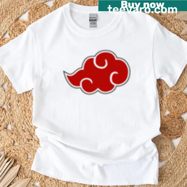 T-shirt featuring the Akatsuki logo in bold design