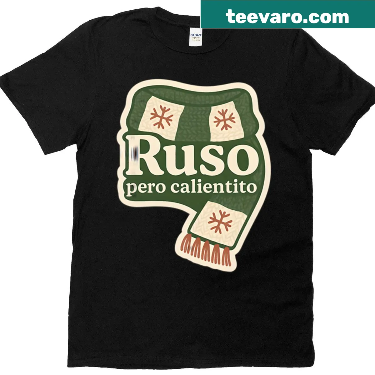Illustrative T-shirt promoting learning Russian together — on a men's t-shirt