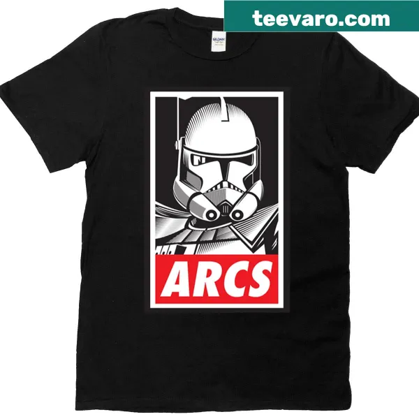 Bold Arc Trooper graphic T-shirt for sci-fi fans