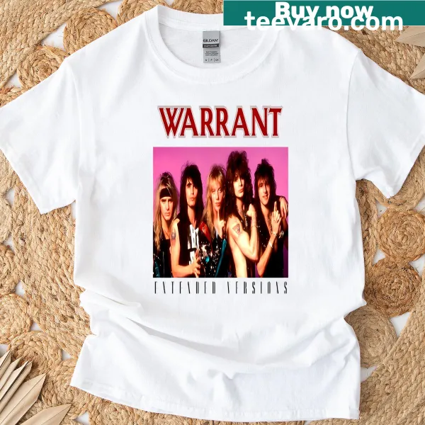 T-shirt with glam metal band art and tour design