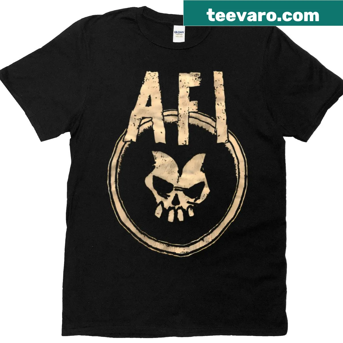 90s punk rock fan t-shirt with playful typography — on a men's t-shirt