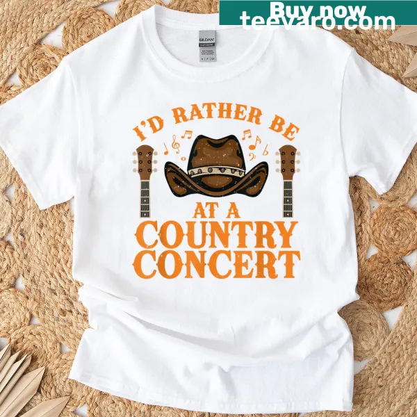Artistic country music concert themed T-shirt for music fans