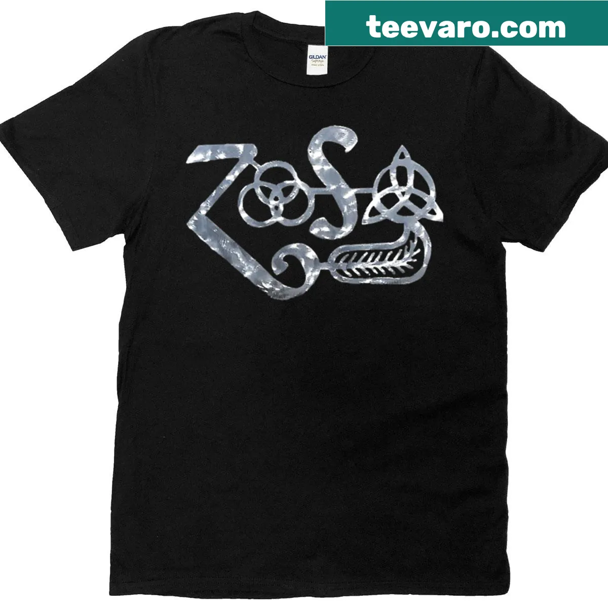 Custom logo t-shirt for a rock band — on a men's t-shirt