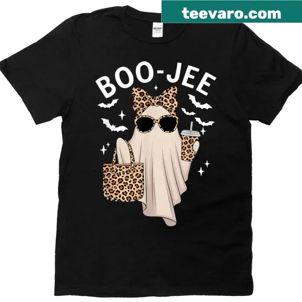 Whimsical ghost graphic with Boo-jee slogan on T-shirt
