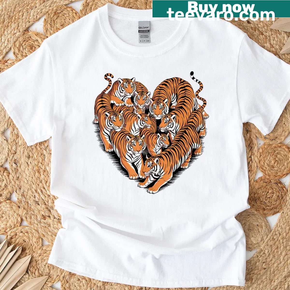 Siberian Tiger design T-shirt for animal lovers — on a men's t-shirt