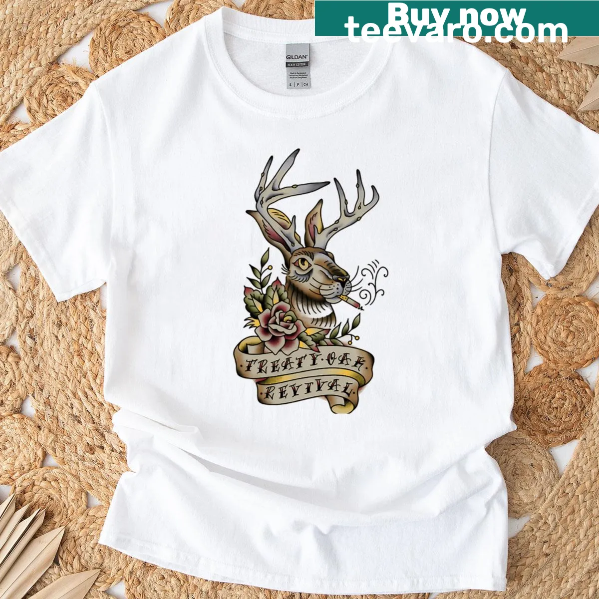 Cpuntry Band Texas logo on a bold badge-style T-shirt — on a men's t-shirt