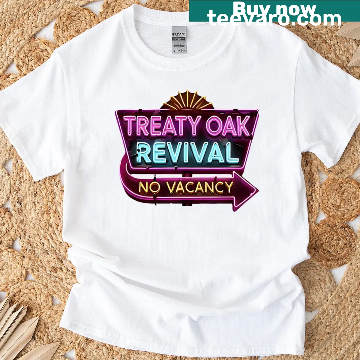 Cpuntry Rock Texas band logo on a badge-style T-shirt — on a men's t-shirt