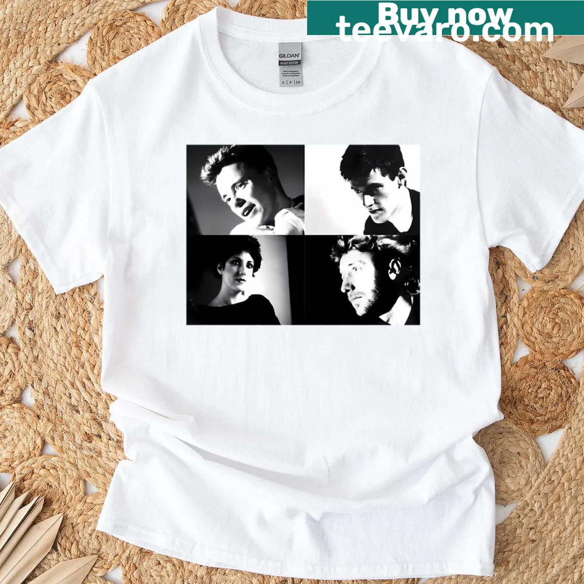 Oversized T-shirt with vintage band tour graphic — on a men's t-shirt