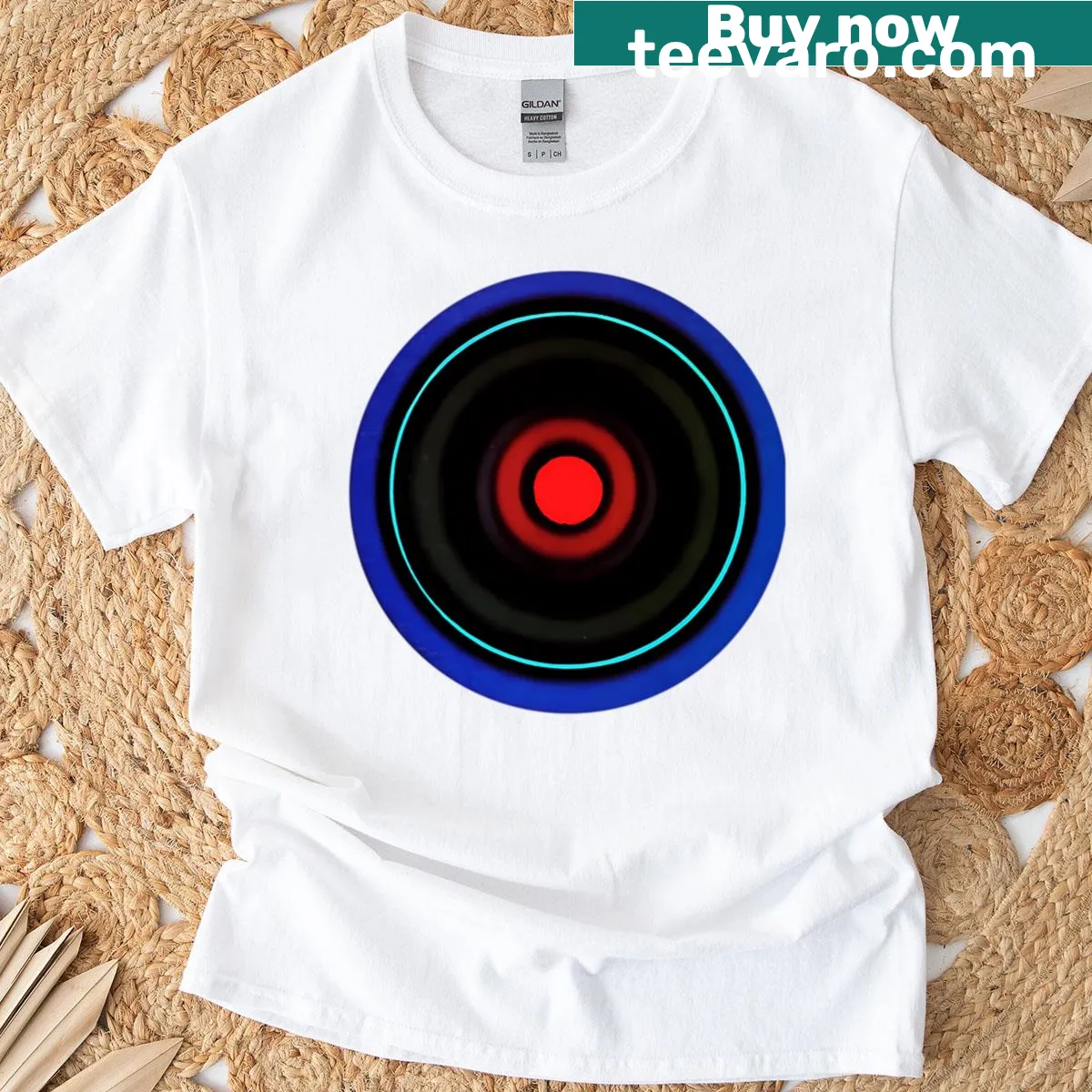 Oversized band t-shirt featuring a bold graphic design — on a men's t-shirt