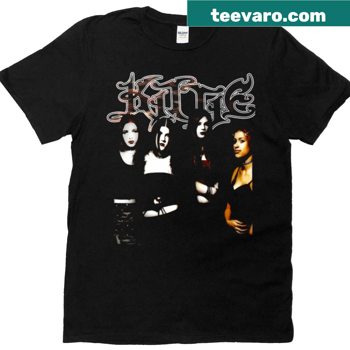 Dark metal artwork T-shirt featuring fierce rock energy illustration — on a men's t-shirt