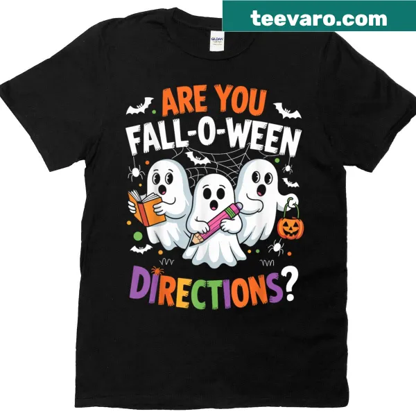 Humorous Halloween t-shirt featuring ghost and pun text