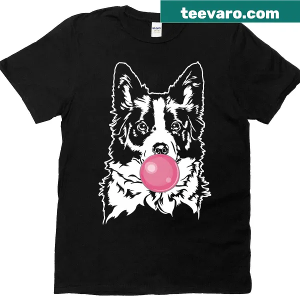 Portrait of a Border Collie on a T-shirt for dog lovers