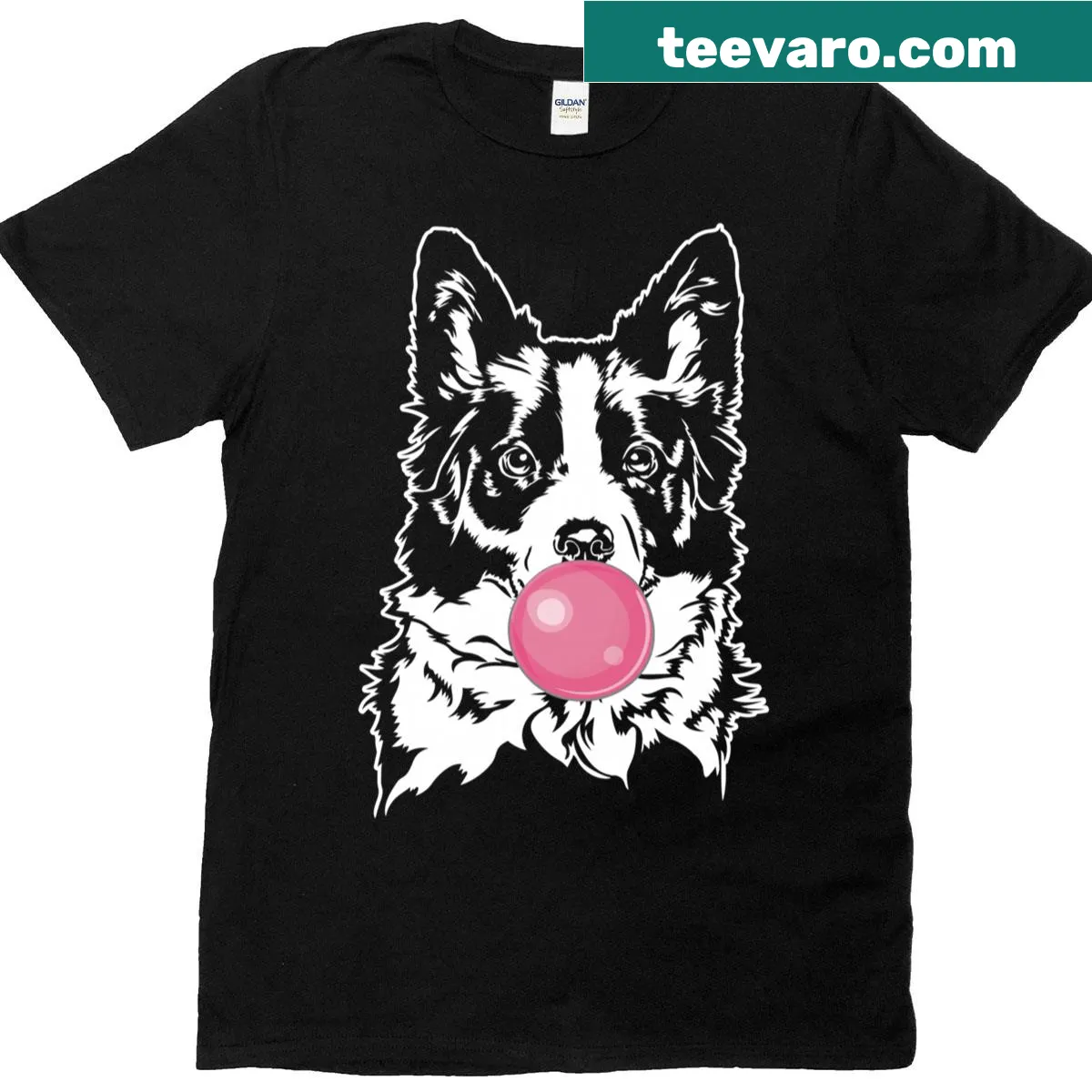 Portrait of a Border Collie on a T-shirt for dog lovers — on a men's t-shirt