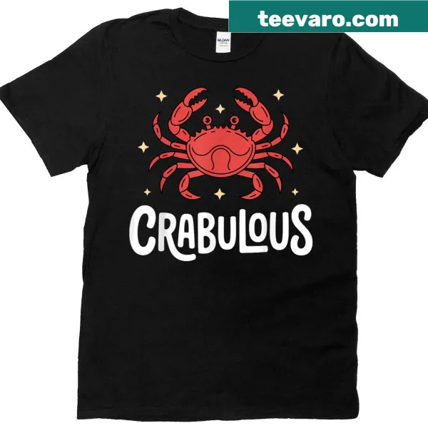 Cartoon crab design T-shirt for crab lovers with a humorous touch