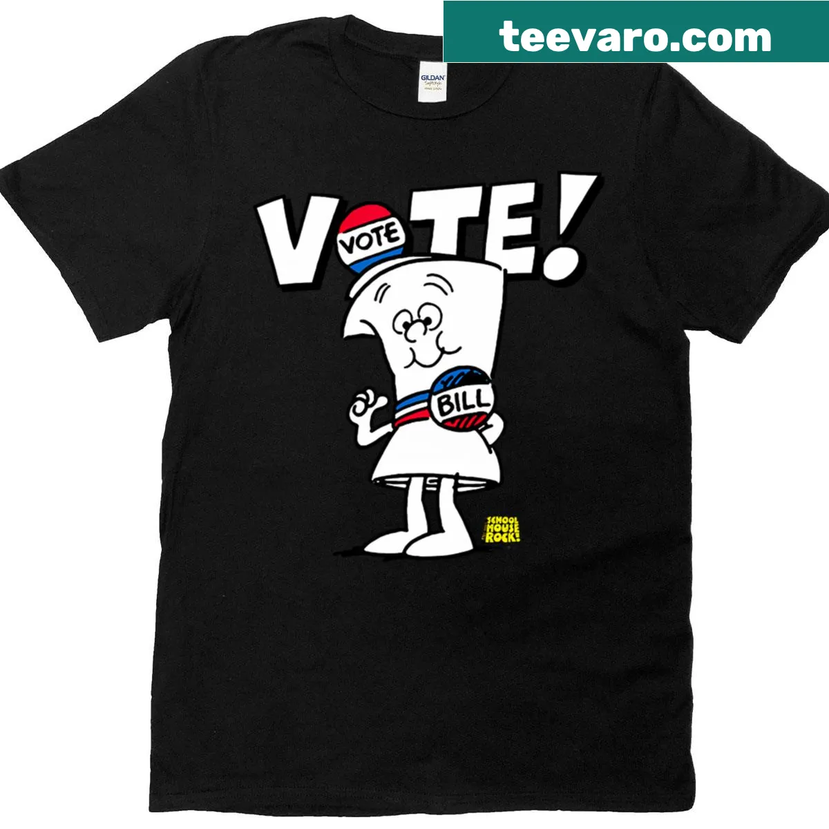 Vintage cartoon logo kids show t-shirt with cute design — on a men's t-shirt