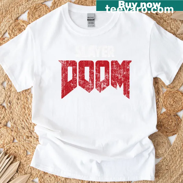 Vintage-style slayer graphic t-shirt with a humorous twist