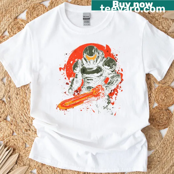 Vintage funny demon slayer graphic T-shirt designed for gamers