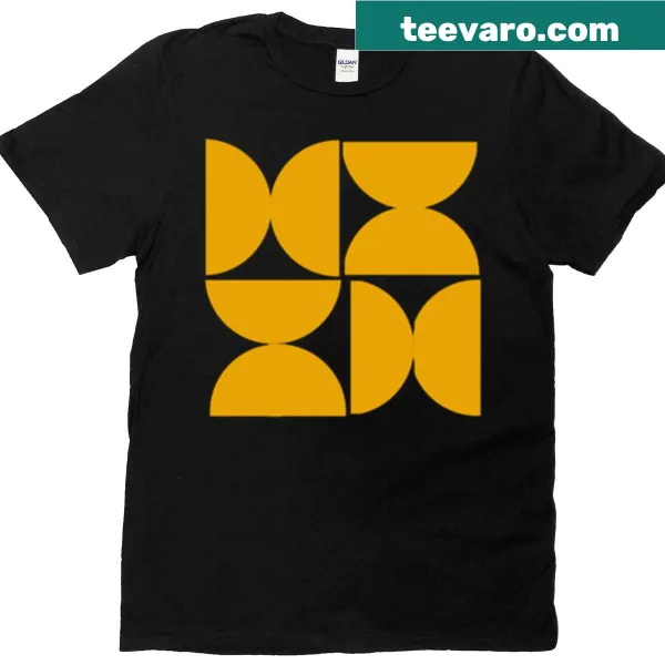 Oversized T-shirt featuring a striking geometric art design
