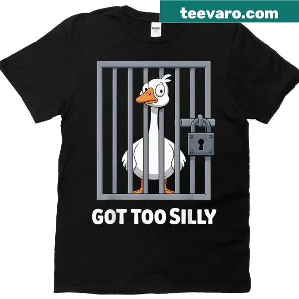 Cartoon goose with a humorous pun graphic T-shirt