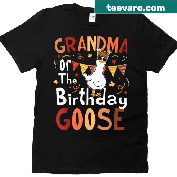 Heartwarming Grandma birthday T-shirt with a festive goose design