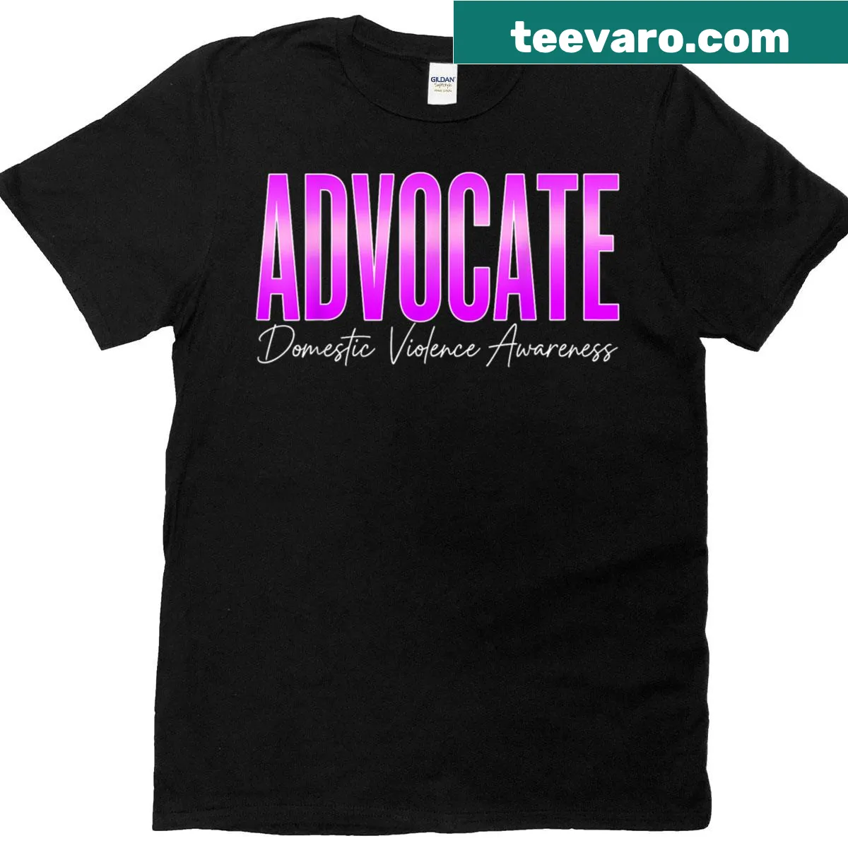 Illustration T-shirt advocating for domestic violence awareness — on a men's t-shirt