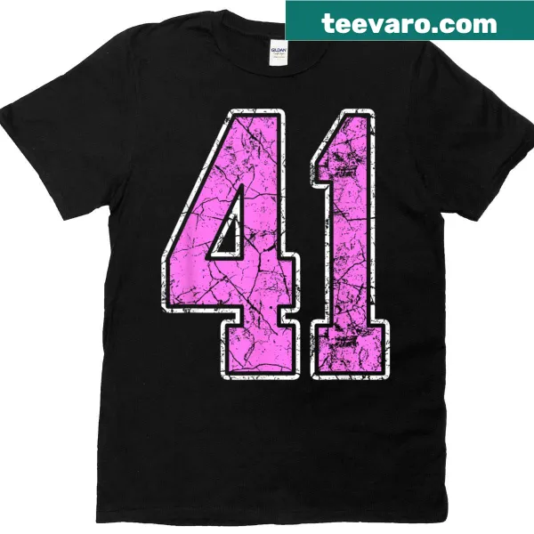 Playful jersey-style T-shirt with the number 41 design